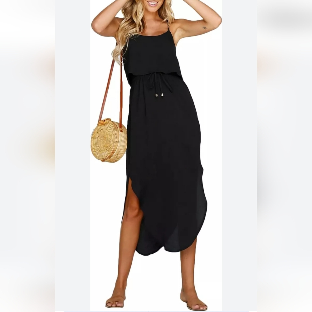 NWT Strappy Sleeveless Midi DressStrappy Sleeveless Midi Dress, Size L